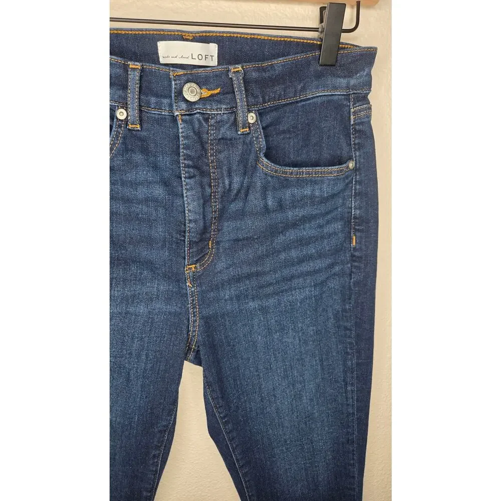 LOFT The Skinny Dark Wash Jeans Size 28/6